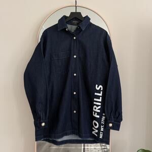 RARE NWT Mother of Pearl Donna Denim Shirt Dark Indigo